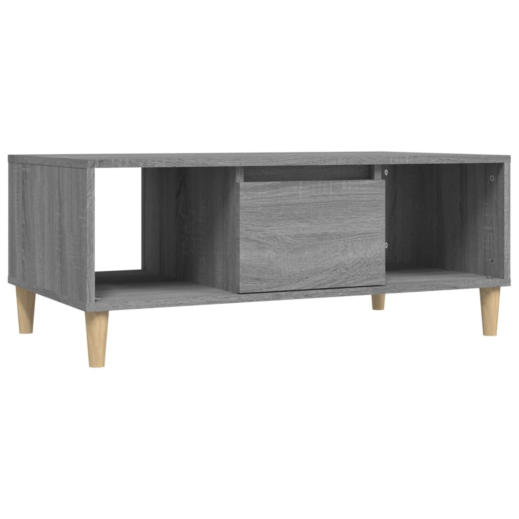 szürke sonoma színű szerelt fa dohányzóasztal 90 x 50 x 36,5 cm (821066)