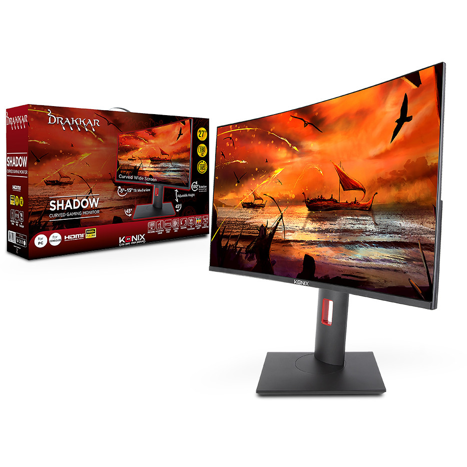 Drakkar Shadow 27" FHD 180Hz 1ms gamer monitor (D27VA180C)