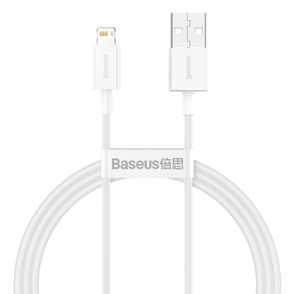 Baseus Superior USB kábel a Lightning , 2,4 A, 1m, fehér (CALYS-A02)