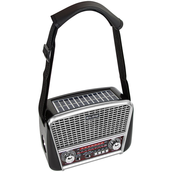 77-557# Radio przenośne analogowe am/fm bt blow ra17 solarne srebrne