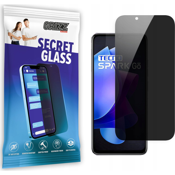  GrizzGlass Szkło prywatyzujące GrizzGlass SecretGlass do Tecno Spark Go 2023