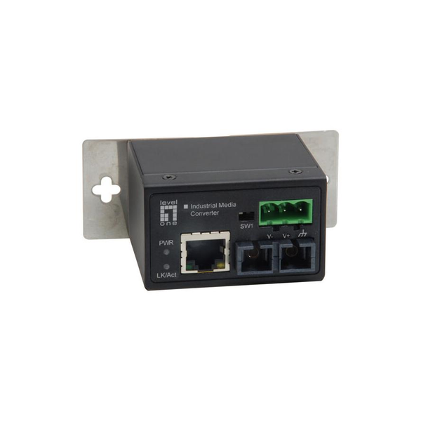 LevelOne IEC-4002 netværksomformer til medie 100 Mbit/s Multitilstand Sort