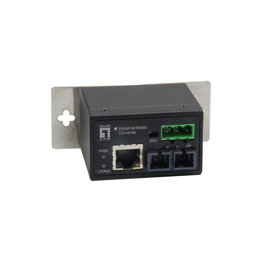 LevelOne IEC-4002 hálózati média konverter 100 Mbit/s Multi-mode Fekete (IEC-4002)