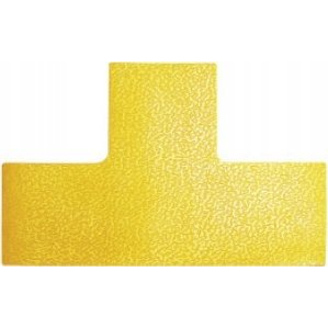 Simbolo Adhesivo Durable Pvc Forma T Para Delimitacion Suelo Amarillo 150x100x0,7 Mm Pack De 10 Unidades