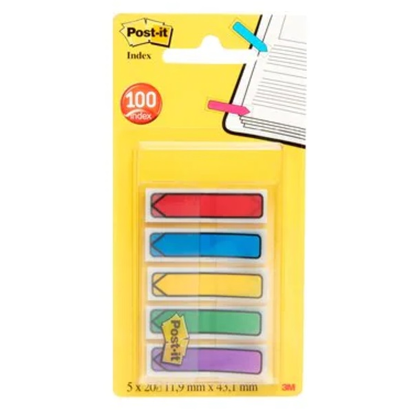 Post-it 5x20lap kicsi műanyag adagolós index jelölőnyíl (7100102515)