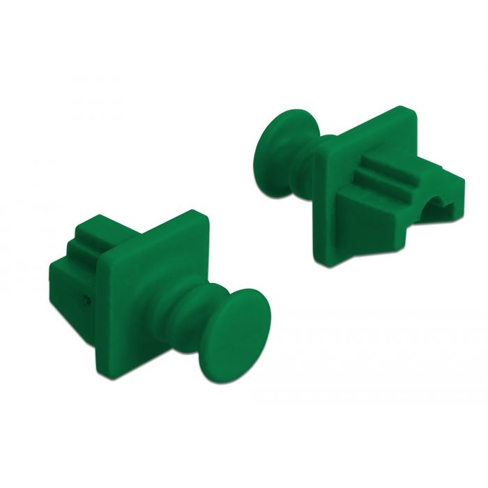 Delock RJ45 csatlakozó porvédő 10 darab zöld (86512) (delock86512)