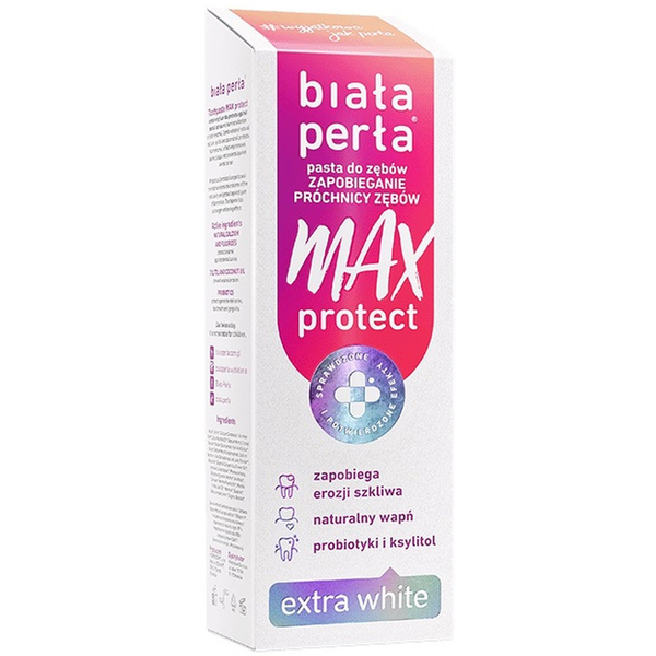 Biała Perła Max protect extra white wybielająca pasta do zębów 75ml