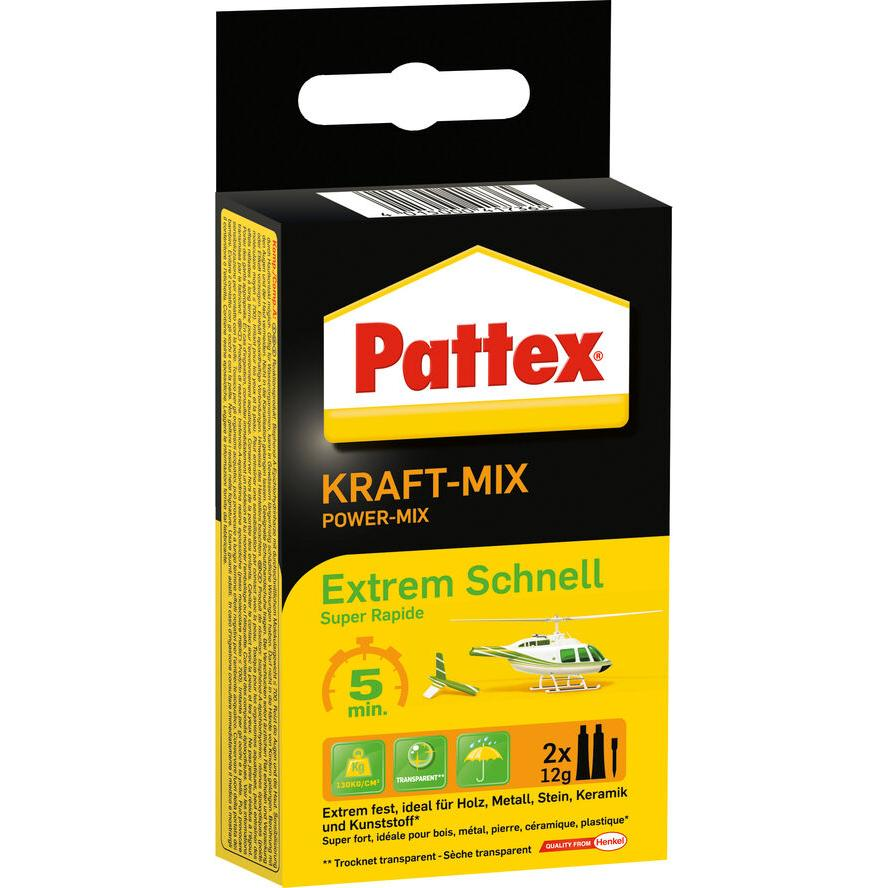 Pattex Zweikomponenten-Kleber Kraft-Mix, 2 ST × 12 g (9H PK6ST) (9H PK6ST)