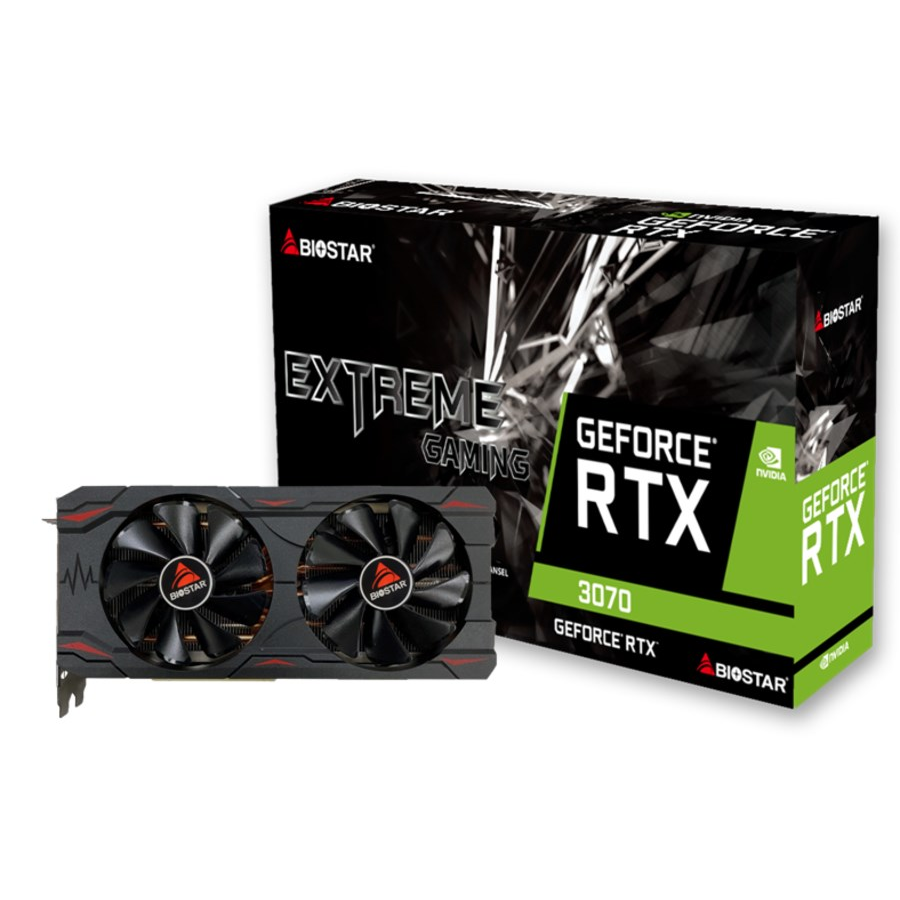 Biostar GeForce RTX 3070 8GB GDDR6 Videókártya (VN3706RM82)