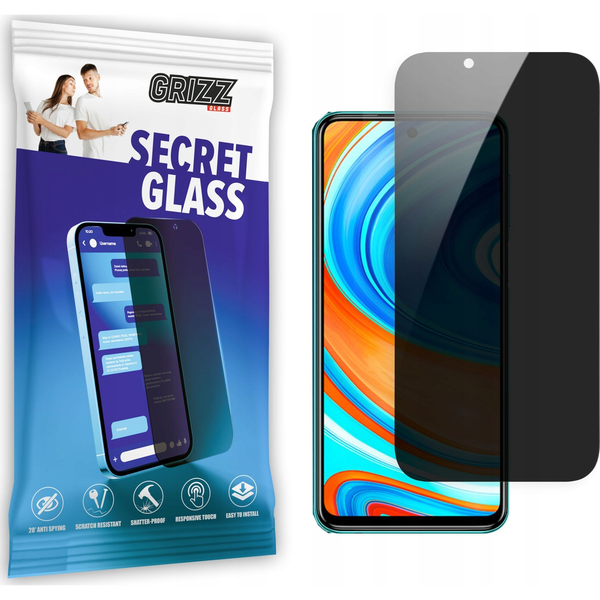  GrizzGlass Szkło prywatyzujące GrizzGlass SecretGlass Xiaomi Redmi Note 9 Pro 5G