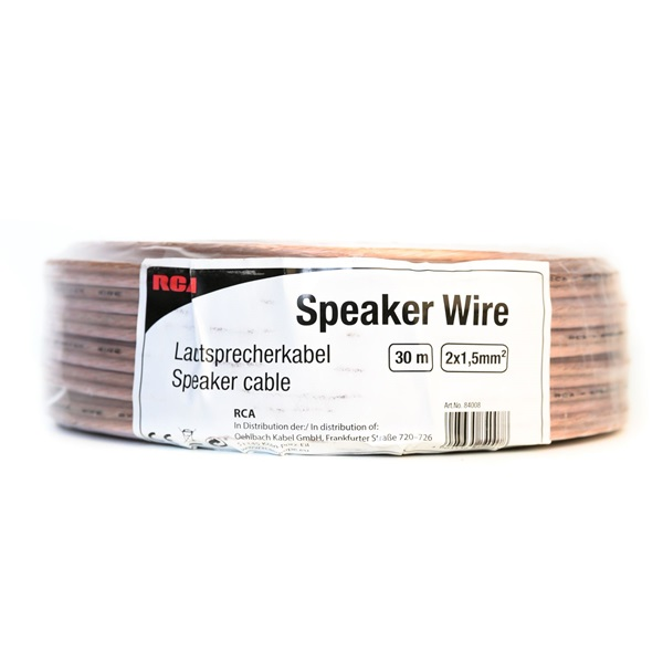RCA 84008 Hangszórókábel 2 x 1,5mm 30m - Átlátszó (RCA 84008)