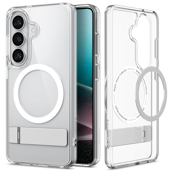 Spigen Ultra Hybrid S MagSafe case for Samsung Galaxy S26 Clear White