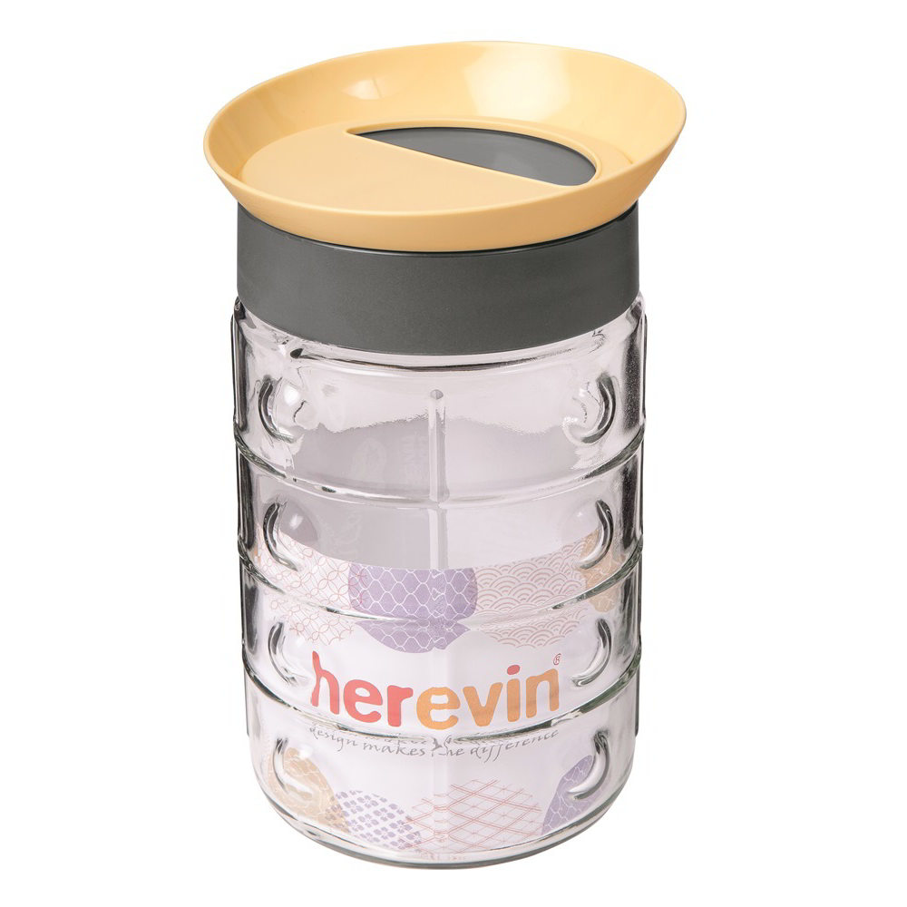 Iris Sand Üveg Fűszertartó 1350ml - Fekete / Homok szín (148002-582)