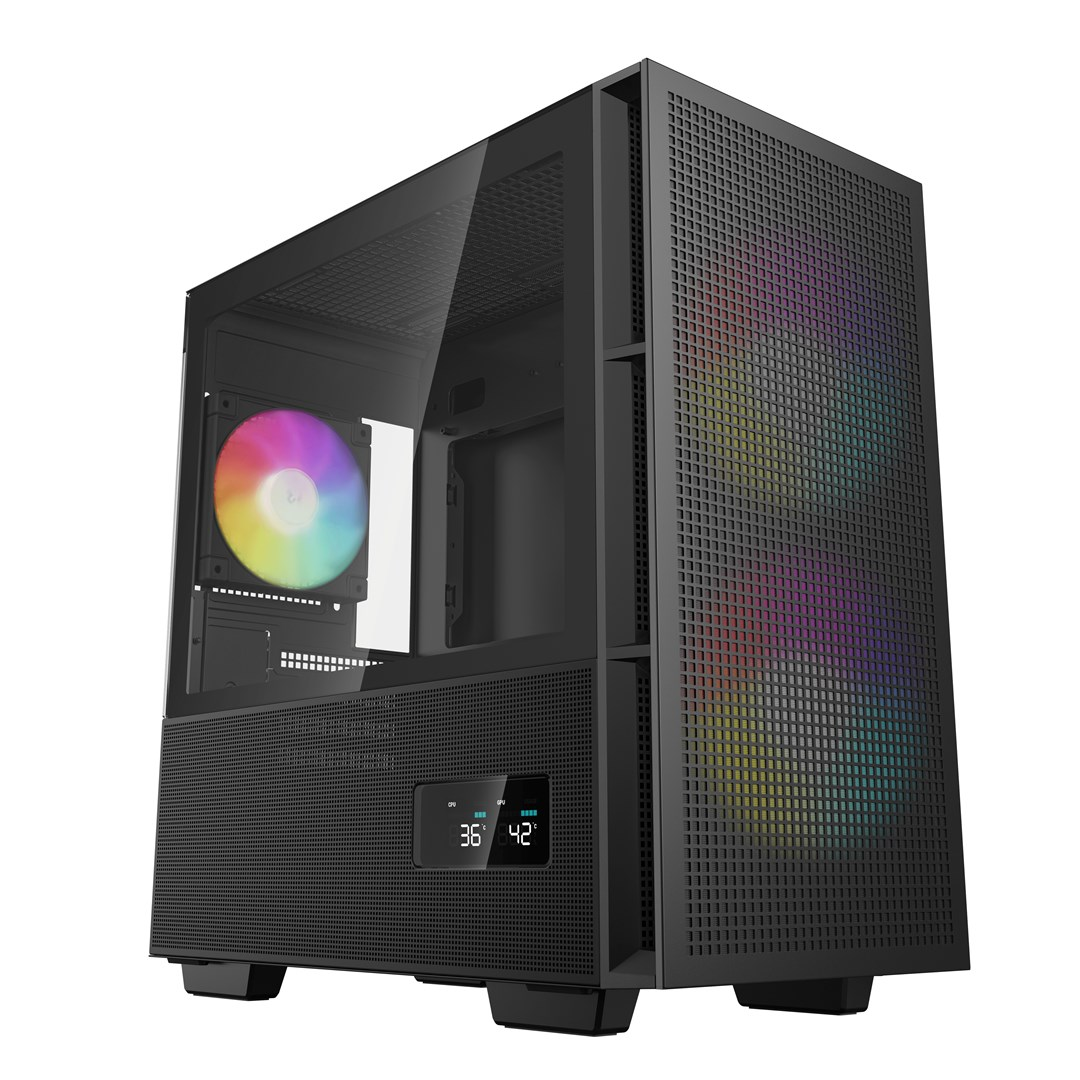 DeepCool CH360 DIGITAL Számítógépház - Fekete (R-CH360-BKAPE3D-G-1)