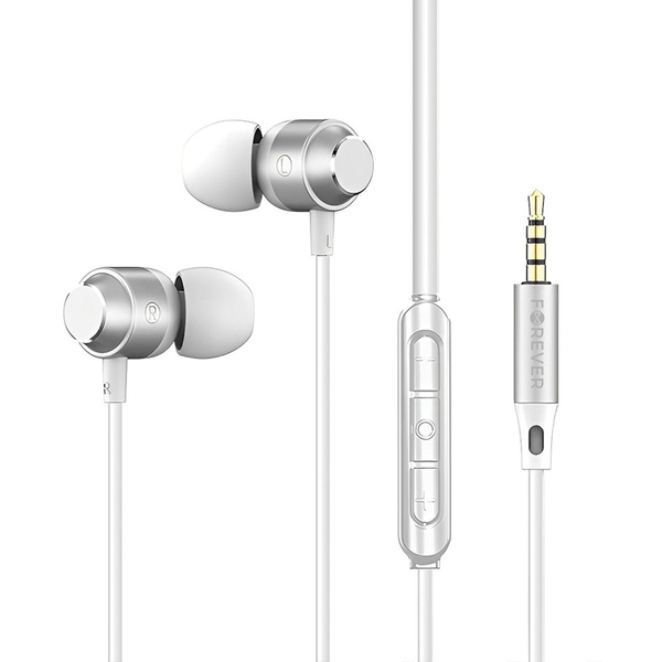 Forever EP-01 Vezetékes Fülhallgató 3.5 mm Jack-Fehér