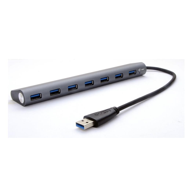i-tec Metal U3HUB778 interface hub USB 3.2 Gen 1 (3.1 Gen 1) Type-A 5000 Mbit/s Sølv