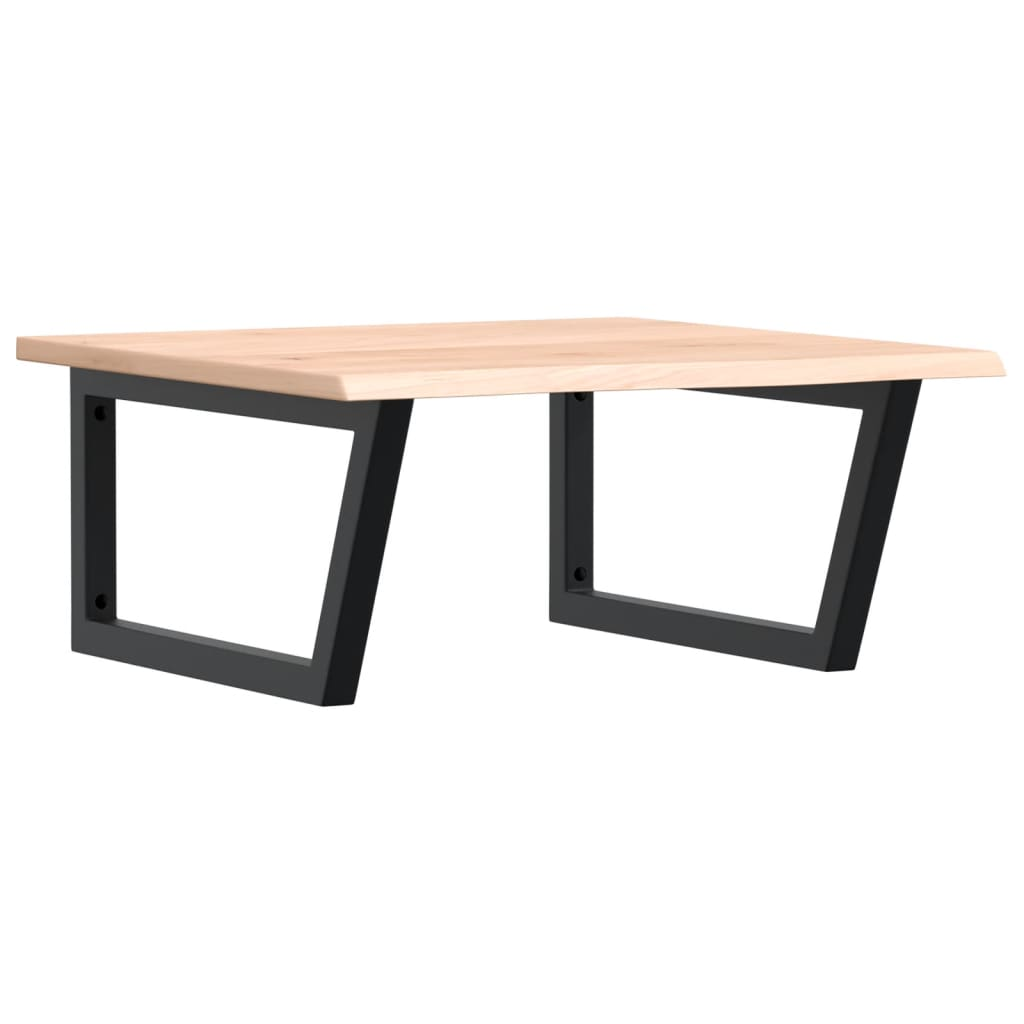 acél és tömör tölgyfa falra szerelhető mosdópolc (3302631)