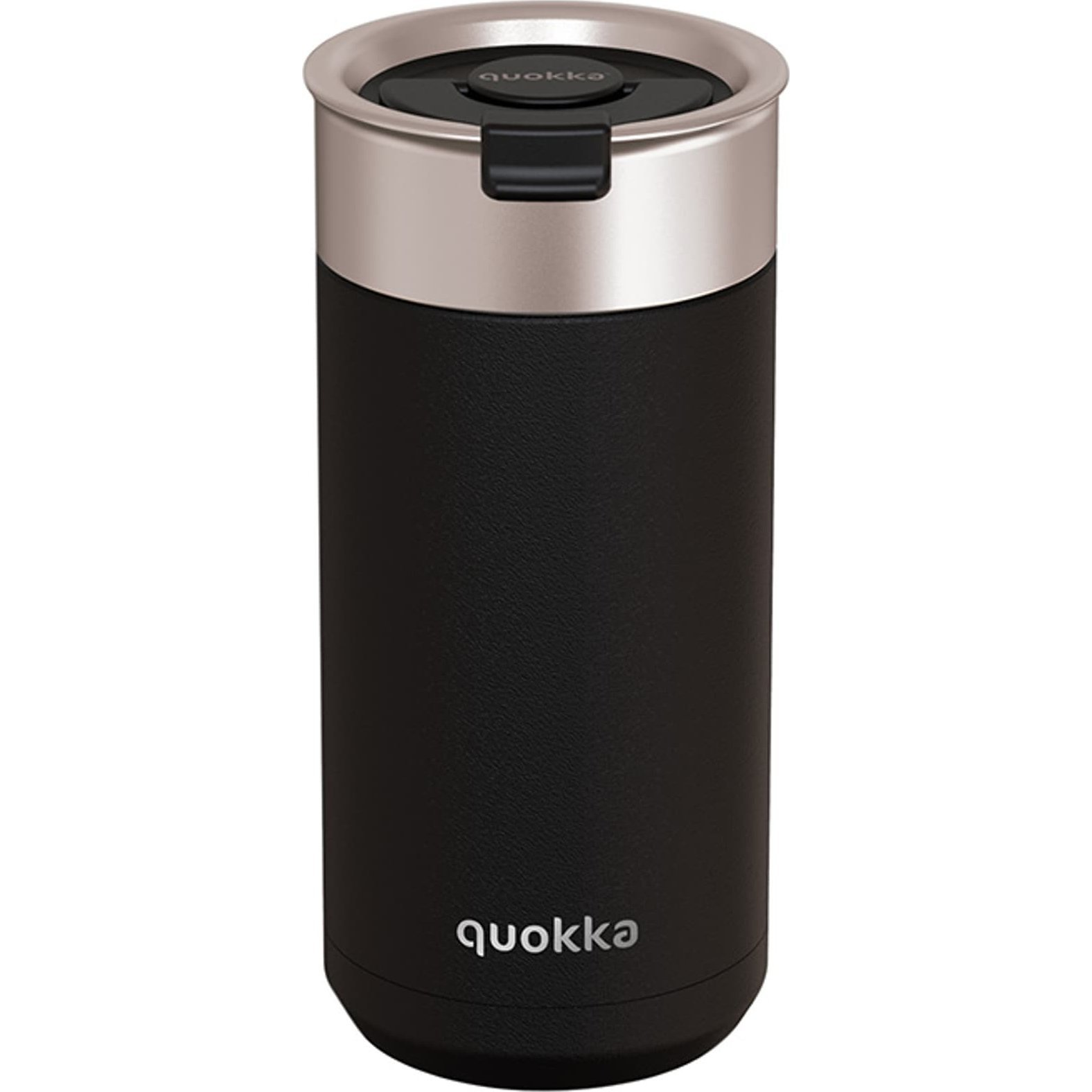 Quokka Quokka Boost Coffee Tumbler - Kubek termiczny ze stali nierdzewnej z zaparzaczem 400 ml (Carbon Black)