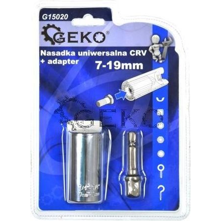  Geko nasadka uniwersalna 7-19mm + adapter (G15020)