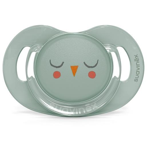 Suavinex Bonhomia, anatómiai, 6-18 hónapos korban, bagoly, zöld (8426420079150)
