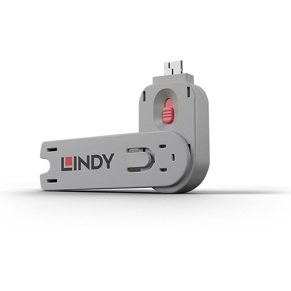 Lindy 40620 portblokering Nøgle til portblokering USB Type-A Lyserød Acrylonitrilbutadienstyren 1 stk