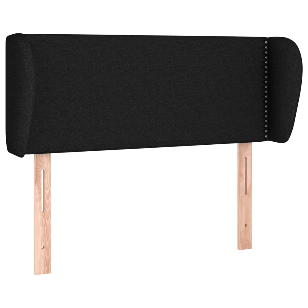 fekete szövet fejtámla szárnyakkal 93x23x78/88 cm (3116988)