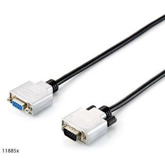 Equip 118850 VGA kabel 1,8 m VGA (D-Sub) Sort, Sølv