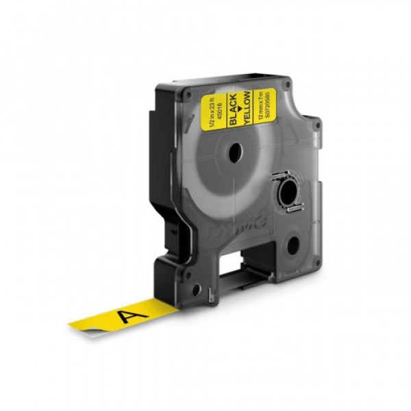 Utángyártott DYMO D1 45018 kazetta 12mm x 7 m sárga-fekete #S0720580 (45018FU) (45018FU)
