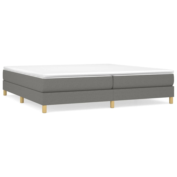 Cadru de pat box spring, gri închis, 200x200 cm, textil