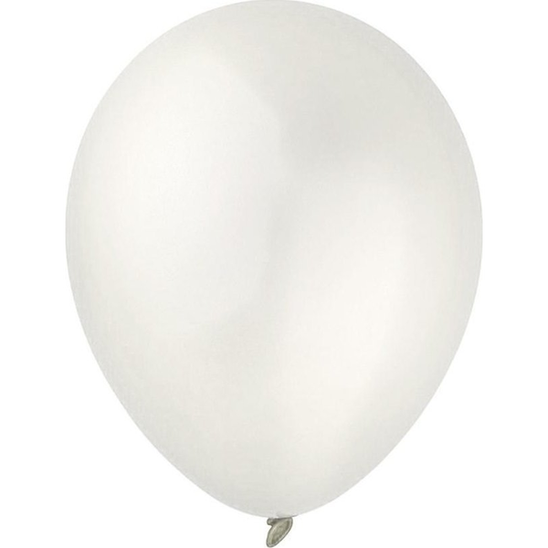 Balony Decomex metallic Pearl White 100szt