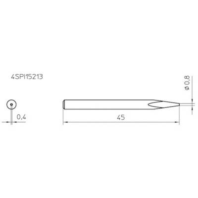Weller WHS40 pákahegy 0,8mm-es ceruzahegy formájú Weller 4SPI15213-1 (4SPI15213-1)
