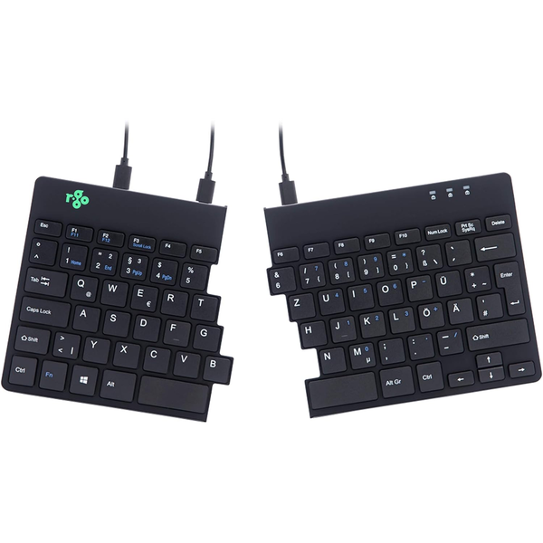 R-Go Tools RGOSP-DEWIBL tastatur Universel USB Tysk