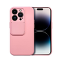 Slide Apple iPhone 14 Pro, kameravédős szilikon tok, rózsaszín