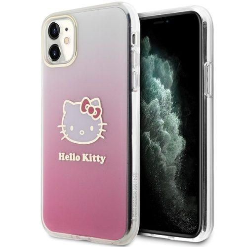 Hello Kitty IML Gradient Electrop Kitty Head iPhone 11 / XR telefon tok - Pink (HKHCN61HDGKEP)