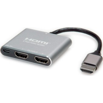 Value HDMI elosztó 3840 x 2160 pixel Ezüst (fémes) (14.99.3585)