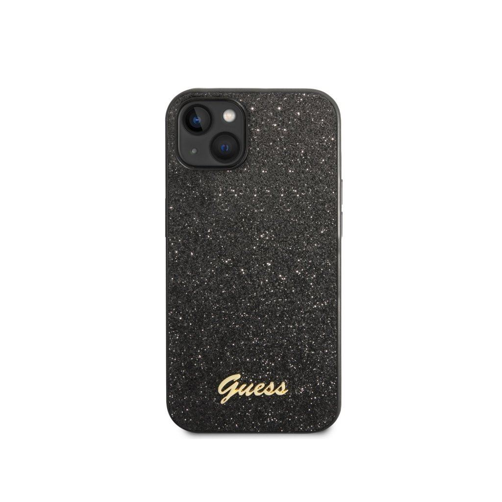 Guess Glitter Script Apple iPhone 14 Plus tok fekete (GUHCP14MHGGSHK) (GUHCP14MHGGSHK)