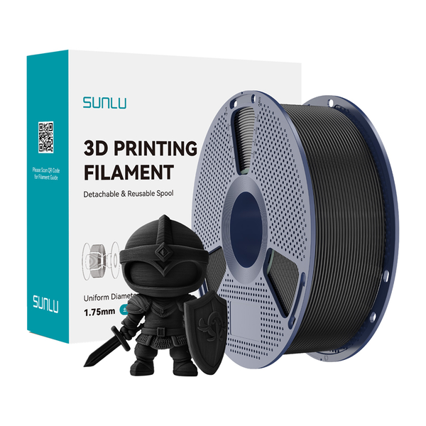 SUNLU PLA+ szál fekete 175 mm FDM 3D nyomtatóhoz PLA+ B