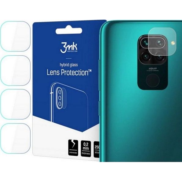3mk LENS PROTECTION kameravédő üveg 4db (flexibilis, ultravékony, 0.2mm, 7H) ÁTLÁTSZÓ Xiaomi Redmi Note 9 (10X 4G) (GP-121545)
