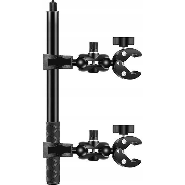 Motorcycle/bicycle mount PULUZ with two clamps and selfie stick 150 cm