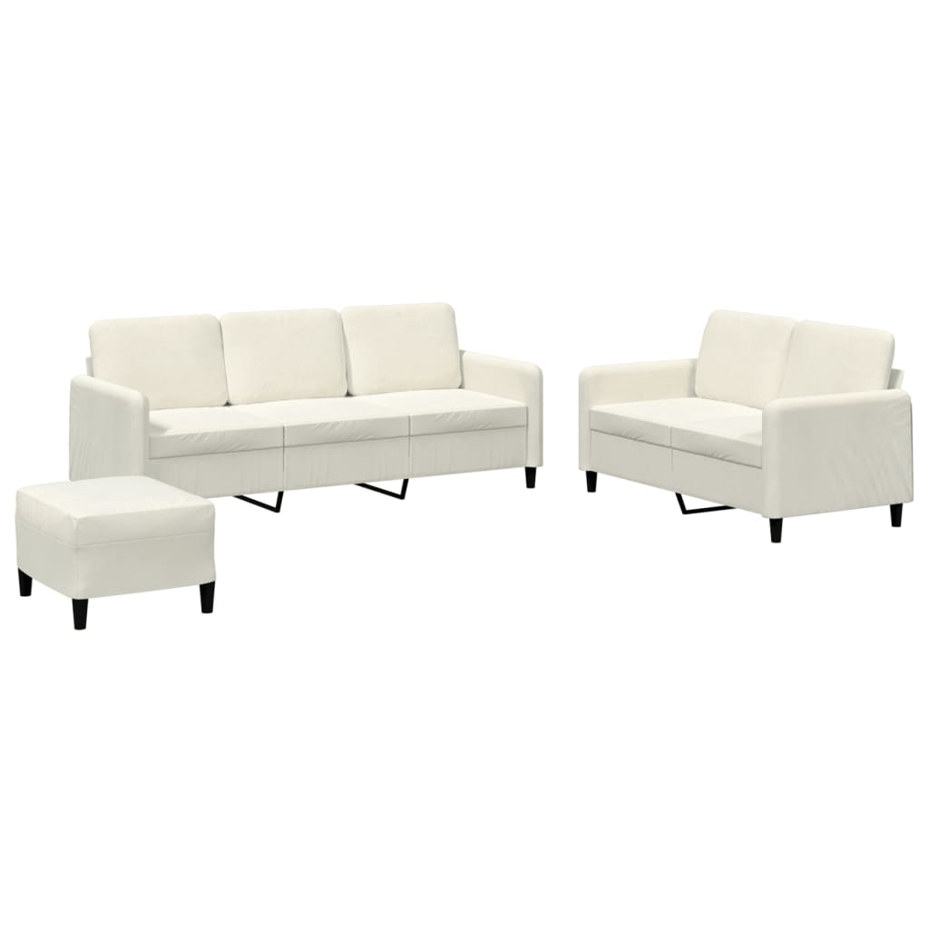 3 részes krém bársony ülőgarnitúra (3202032)