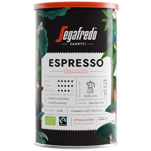 Segafredo Zanetti Espresso Organico, őrölt, 250 g (1801)
