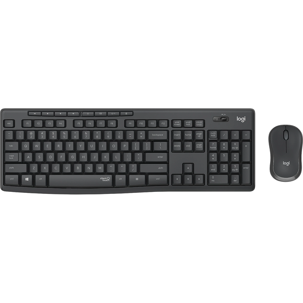 Logitech MK295 Silent Wireless Combo tastiera Mouse incluso Ufficio RF Wireless QWERTZ Svizzere Grafite