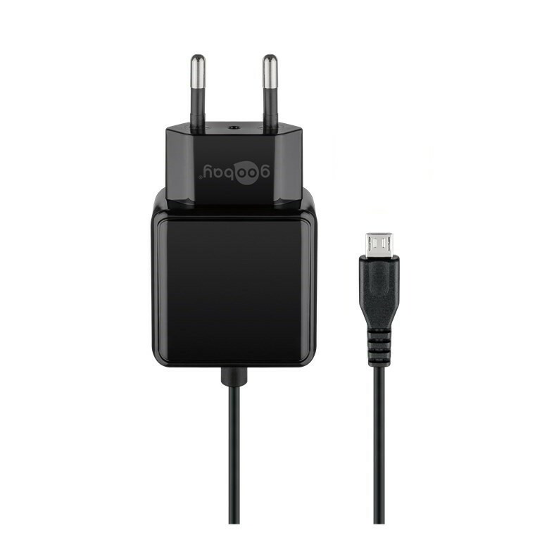 Goobay Hálózati Micro-USB töltő - Fekete (15W) (49603)
