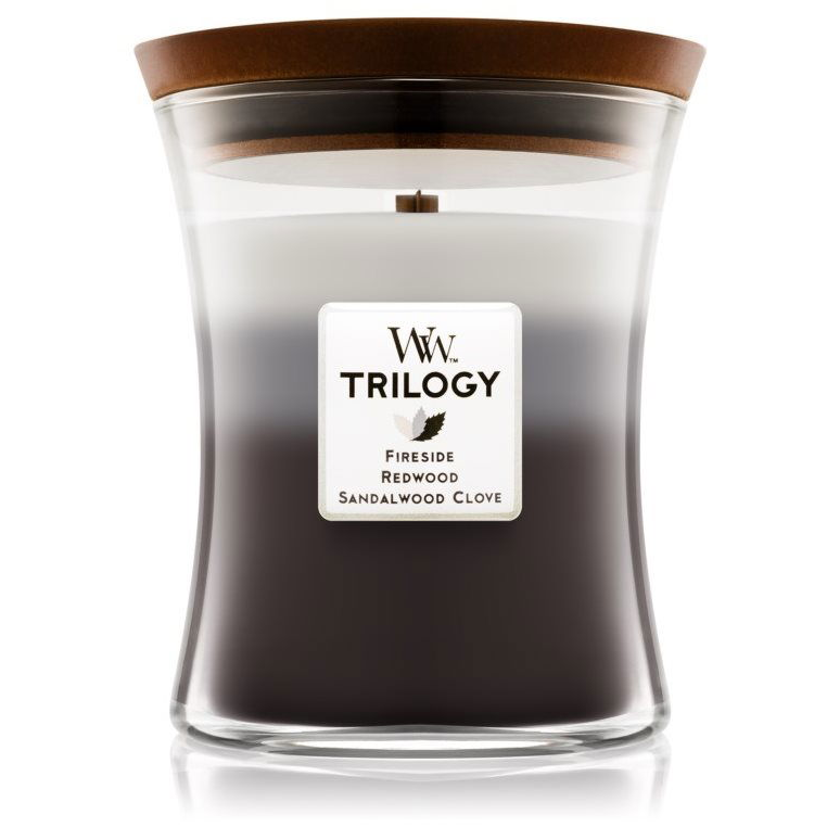 WOODWICK Trilogy Warm Woods Medium Candle 275 gramm (5038581054384)