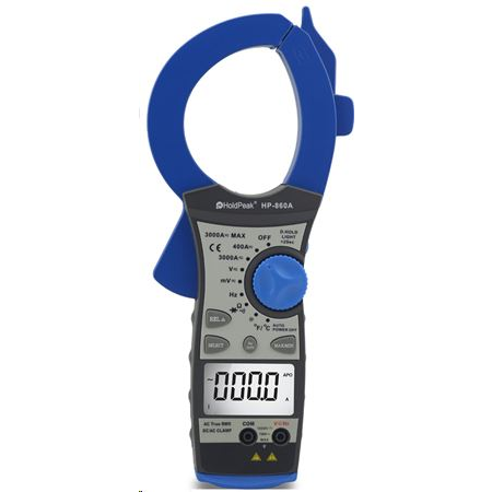 HOLDPEAK 860A Digitális lakatfogó multiméter, nagyáramú (114834) (114834)