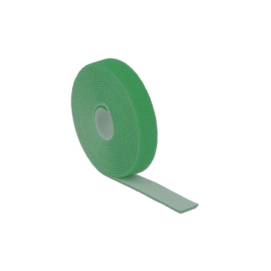 KAB Delock 18731 Hurkolható rögzítők, 5 m x 20 mm (H x Sz) tekercs, zöld (18731)