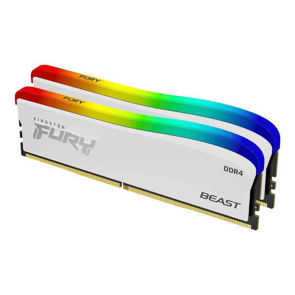 KINGSTON 16GB (2x8GB) DDR4 3200MHz Fury Beast RGB White Limited Edition