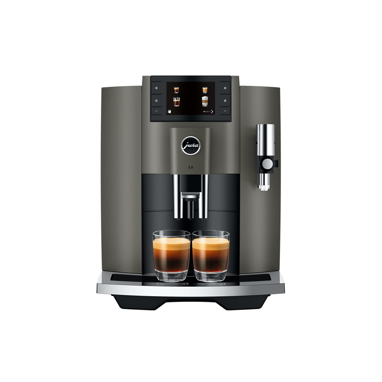 Jura E8 Automata kávéfőző - Sötét Inox (E8 DARK INOX (EC))