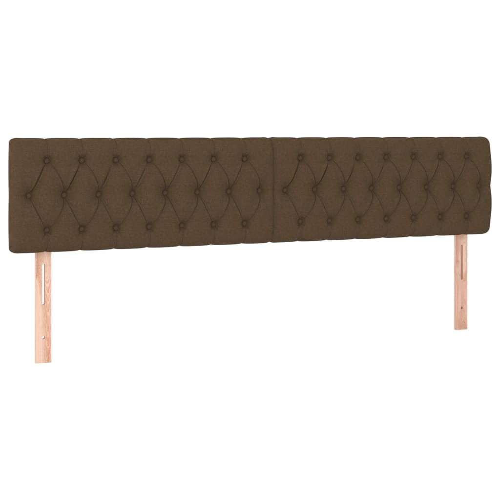 2 db sötétbarna szövet fejtámla 100x7x78/88 cm (346385)