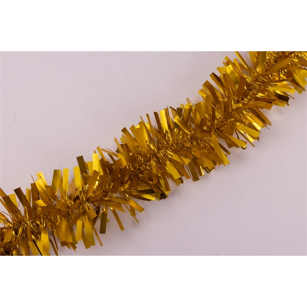 IRIS karácsonyi boa, széles lap, matt arany 9cm x 2m (445178)